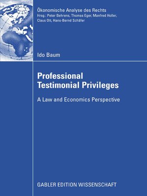cover image of Professional Testimonial Privileges